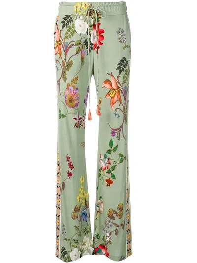 ETRO FLORAL PRINT TROUSERS - 绿色