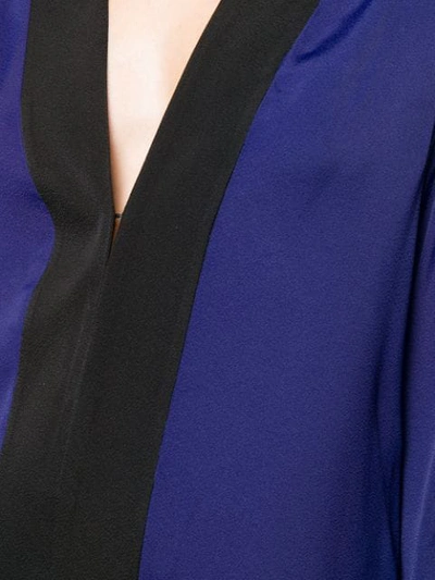 Shop Haider Ackermann Black Panelled Maxi Dress In Blue
