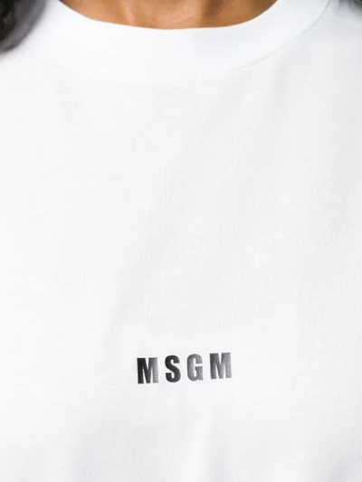 Shop Msgm T-shirt Mit Logo - Weiss In White