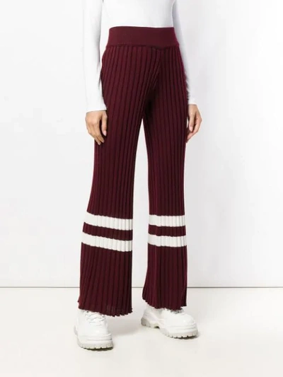 Shop Golden Goose Stripe Trim Trousers In Red