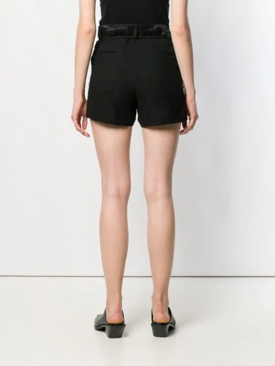 Shop Ann Demeulemeester Jacquard Shorts In Black