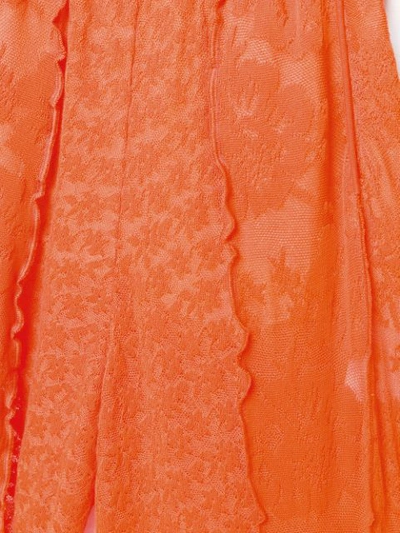 Shop Stella Mccartney Wide-leg Lace Trousers - Orange
