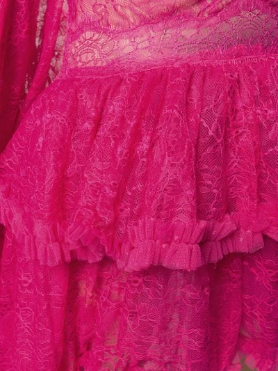 AMEN FRILL TIERED LACE DRESS - 粉色