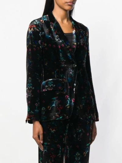 Shop Ailanto Floral Print Blazer - Black