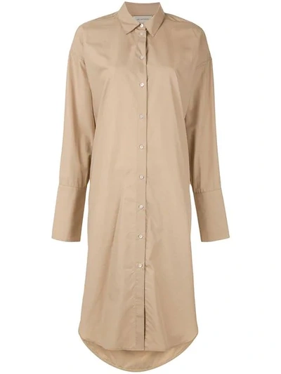 Shop Lee Mathews Carter Shirt Dress In Brown