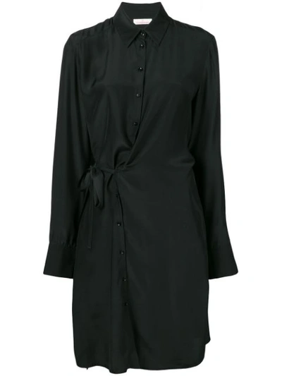 Shop A.f.vandevorst Waist-knot Silk Dress - Black