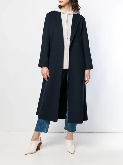 Shop Max Mara Paola Wrap-around Coat - Blue