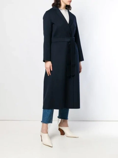 Shop Max Mara Paola Wrap-around Coat - Blue