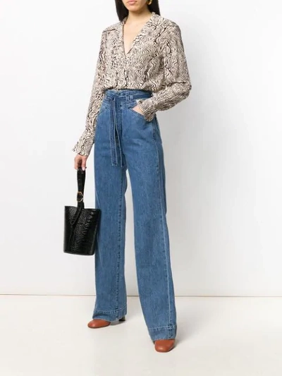 Shop J Brand Sukey High-rise Wide-leg Jeans In Blue