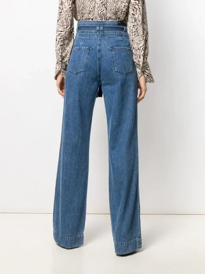 Shop J Brand Sukey High-rise Wide-leg Jeans In Blue