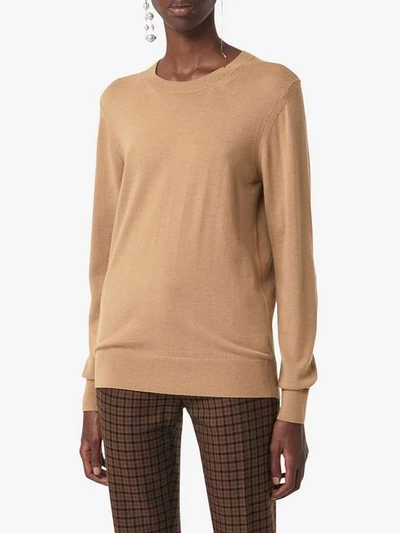 Shop Burberry Vintage Check Sweater In Neutrals