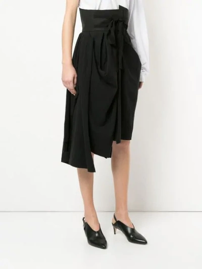 gathered and draped skirt