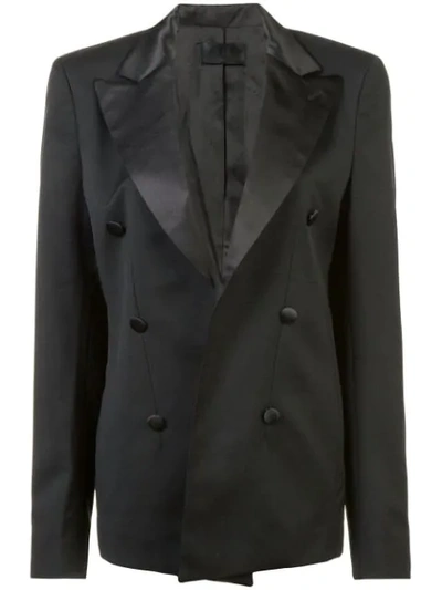 Shop Rta Shawl Collar Blazer In Black