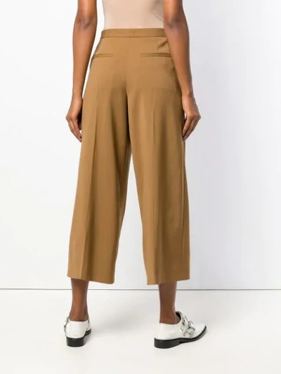 Shop Jil Sander Wide-leg Cropped Trousers In Neutrals