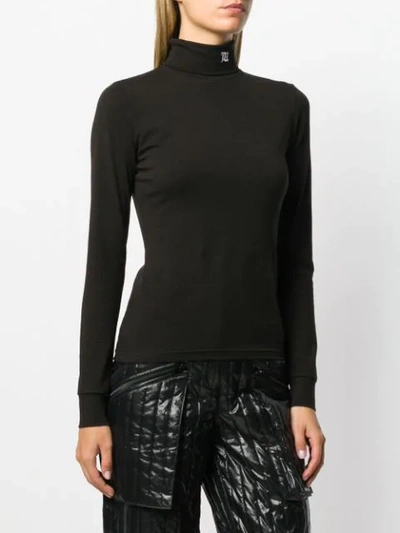 Shop Misbhv Turtle Neck Jumper - Black