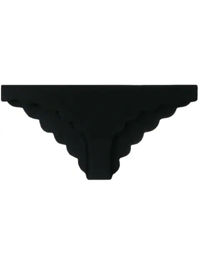 Shop Marysia Scalloped Bikini Bottoms - Black