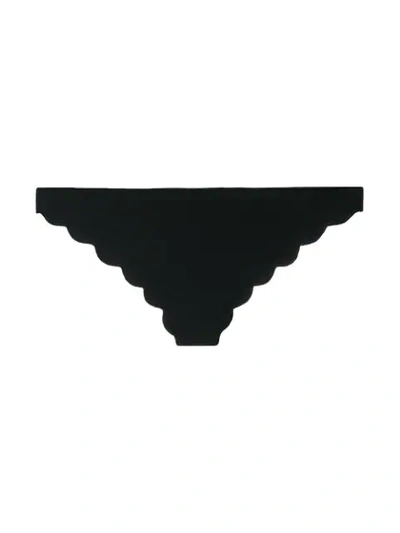 Shop Marysia Scalloped Bikini Bottoms - Black