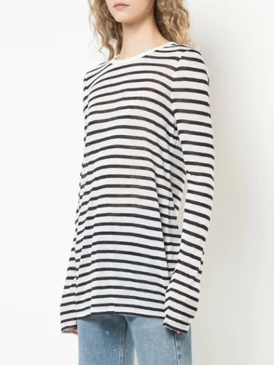 Shop Alexander Wang T Striped Jersey Top In White
