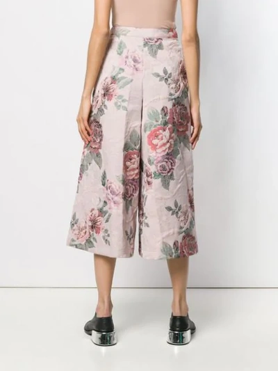 Pre-owned Comme Des Garçons 1999's Floral Culottes In Pink