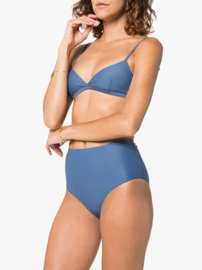 Shop Matteau Triangle Bikini In Blue