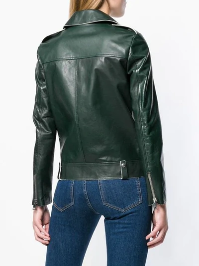 Shop Joseph Ryder-biker Jacket In Green