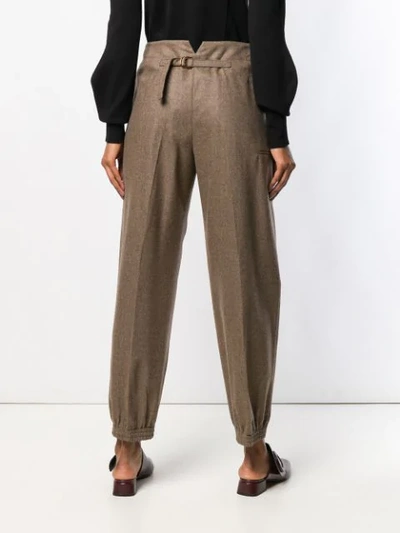 Shop Agnona Tailored Trousers In Neutrals