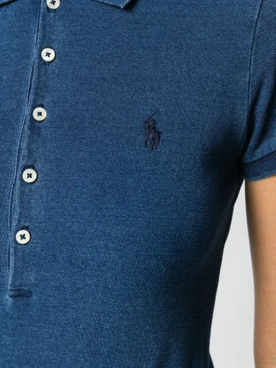 Shop Polo Ralph Lauren Logo Polo Shirt In Blue