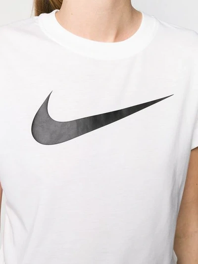Shop Nike Logo Printed Crop Top In White