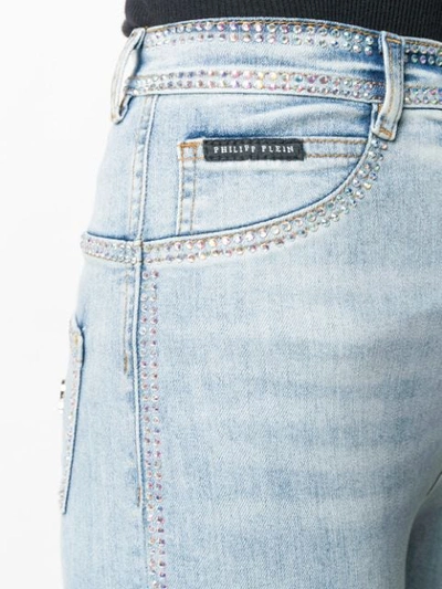 Shop Philipp Plein Super High Waist Jeans In Blue