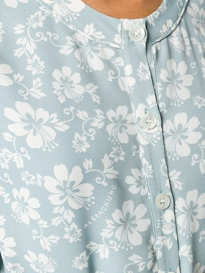 Shop Alexa Chung Floral Print Shirt Dress - Blue