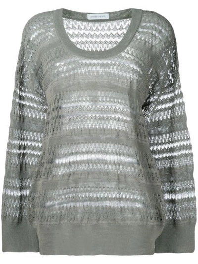 Shop Christian Wijnants Panelled Oversized Sweater In Grey