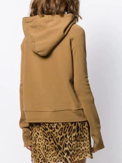 Shop Nili Lotan Drawstring Hooded Sweatshirt In Brown