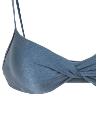 Shop Lygia & Nanny Cassis Bikini Top In Blue