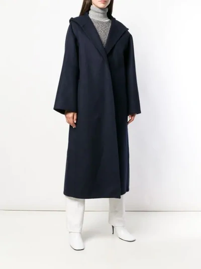 A_PLAN_APPLICATION HOODED OVERSIZED COAT - 蓝色