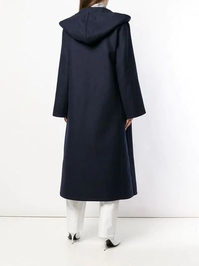 A_PLAN_APPLICATION HOODED OVERSIZED COAT - 蓝色