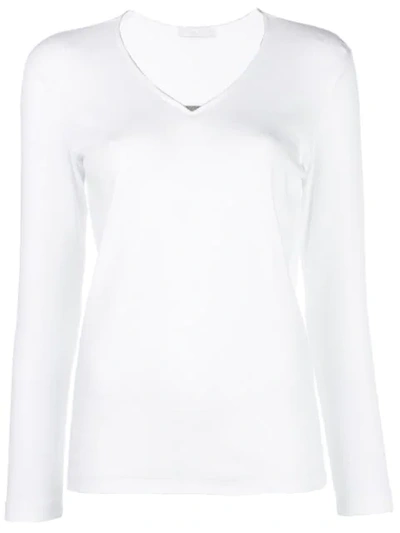 Shop Fabiana Filippi Embellished Fitted V In White