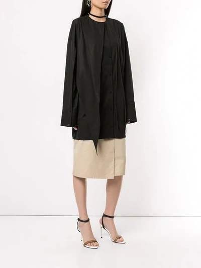 Shop Boyarovskaya Oversized Button Down Shirt In Black