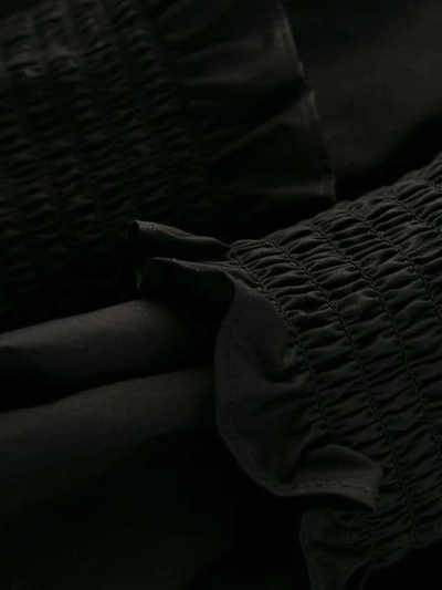 Shop Mm6 Maison Margiela Ruffle Sleeve Shirt In Black