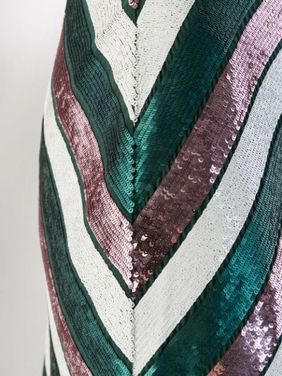 Shop Diane Von Furstenberg Sequin Stripe Skirt In Green