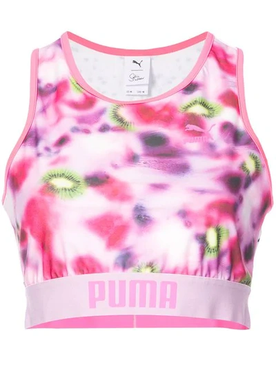 Shop Puma X Sophia Webster Gradient Sports Bra Top In Pink