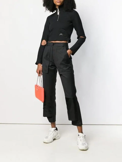 Shop A-cold-wall* Piping Crop Top In Black