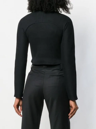 Shop A-cold-wall* Piping Crop Top In Black