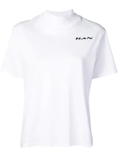 Shop Han Kjobenhavn Logo Embroidered T In White