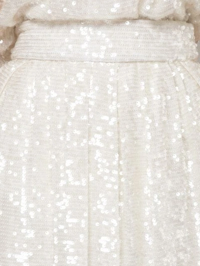 ADAM LIPPES 亮片镶嵌半身裙 - 白色