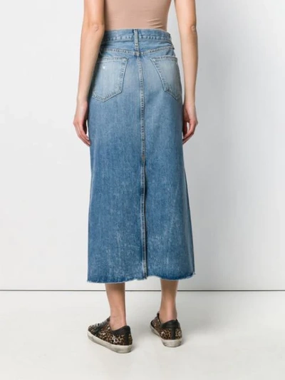 Shop Rag & Bone Mid-length Denim Skirt In Blue