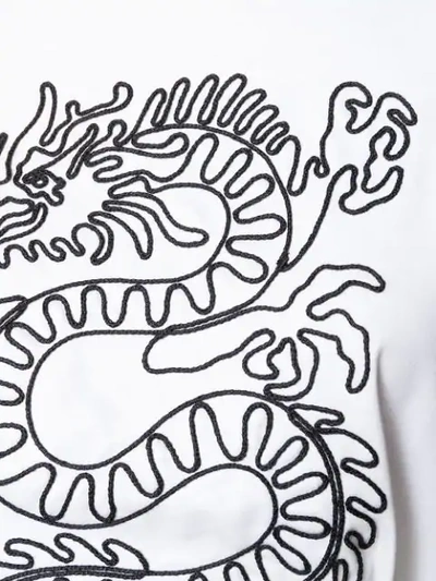 Shop Kenzo Dragon Embroidery T-shirt - White