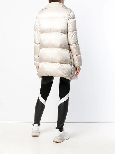 Shop Moncler Fur Collared Coat In 26a