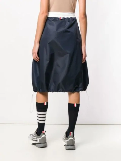 Shop Thom Browne Ripstop Skirt In 415  Navy