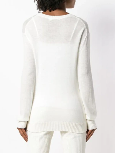Shop Jil Sander Wool Jumper In White