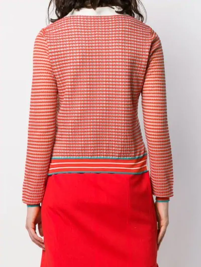 Shop Fendi Knitted Polo Top In Orange